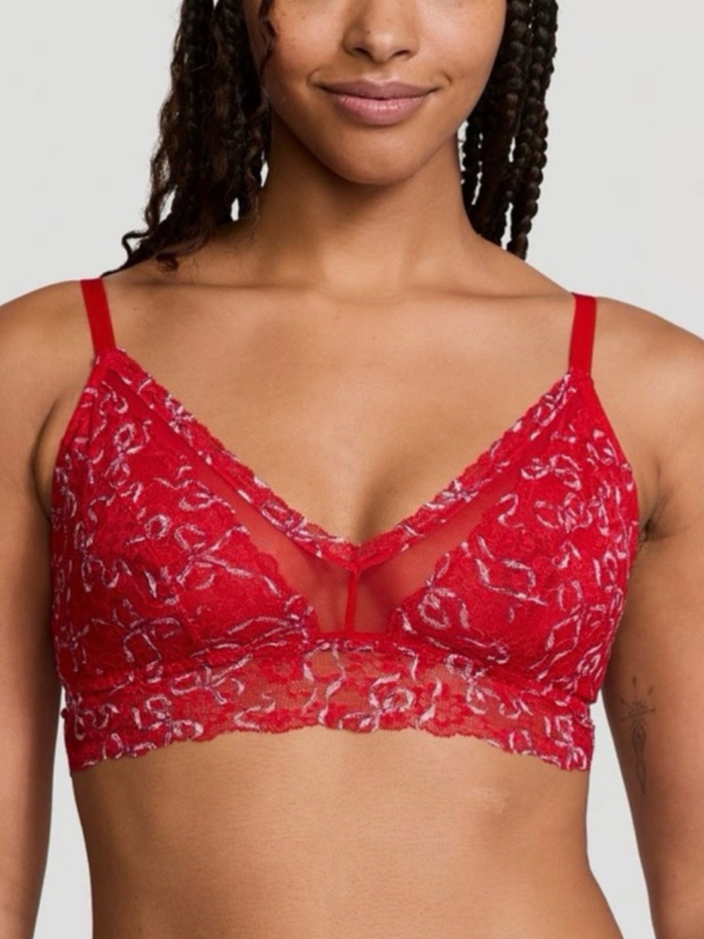 Victoria’s Secret Posey Red Lace Bra Unlined